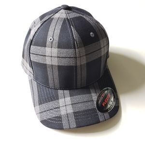 Flexfit Tartan Plaid Cap - Black Gray